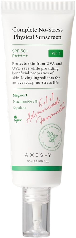 AXIS-Y Complete No-Stress Physical Sunscreen SPF 50+
