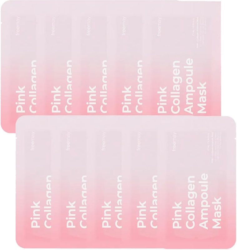 freemay pink collagen ampoule mask
